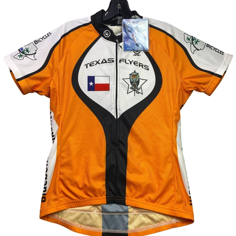 Canari Cycling Jersey Womens Large Texas Racing Athleisure Athletic Full Zip NWT